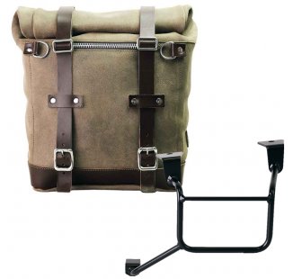 Waxed suede side pannier Scram 22L-30L  + Left Frame Honda CRF1100L Africa Twin & Adventure Sports (2024 until now)