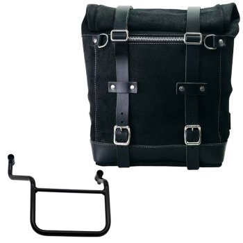 Waxed suede side pannier Scram 22L-30L  + Right Frame Honda Transalp 750 (2023 until now)