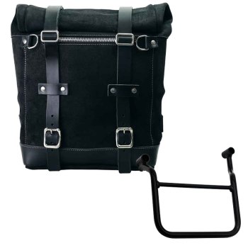 Waxed suede side pannier Scram 22L-30L  + Left Frame Honda Transalp 750 (2023 until now)