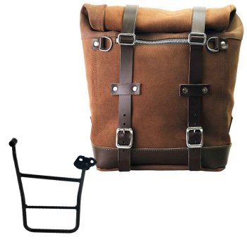 Waxed suede side pannier Scram 22L-30L  + Right Frame KTM 1290/1390 Super Adventure S-R
