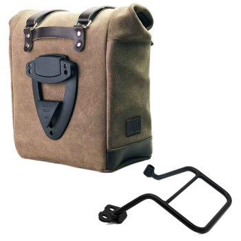 Waxed suede side pannier Scram 22L-30L  + Left Frame KTM 1290/1390 Super Adventure S-R