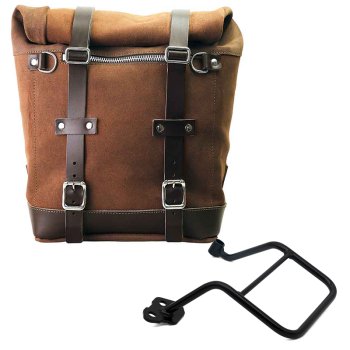 Waxed suede side pannier Scram 22L-30L  + Left Frame KTM 1290/1390 Super Adventure S-R