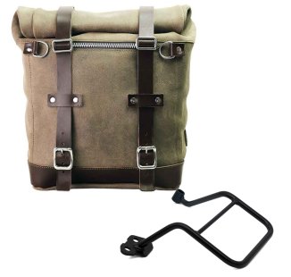 Waxed suede side pannier Scram 22L-30L  + Left Frame KTM 1290/1390 Super Adventure S-R