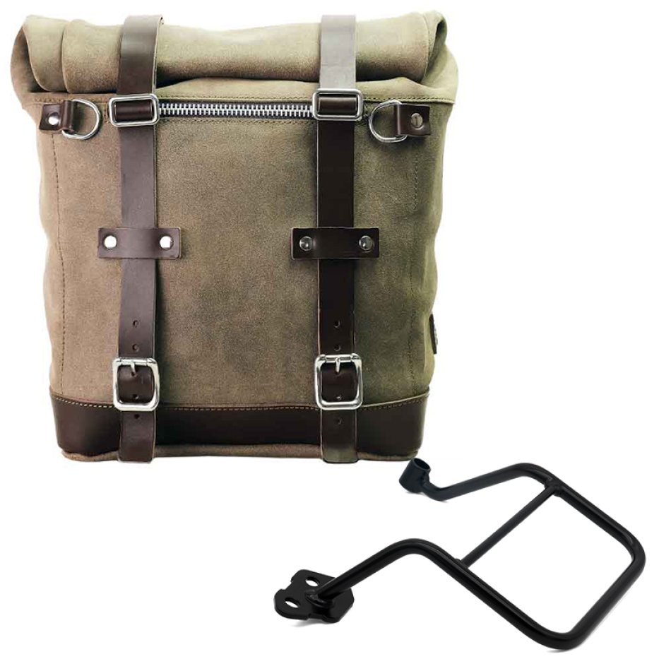 Waxed suede side pannier Scram 22L-30L  + Left Frame KTM 1290/1390 Super Adventure S-R