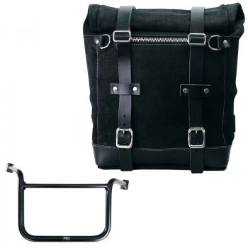 Waxed suede side pannier Scram 22L-30L  + Right subrame Moto Guzzi V85TT (2024 until now)
