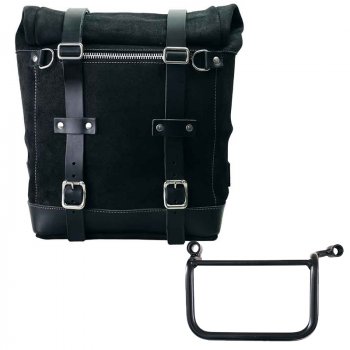 Waxed suede side pannier Scram 22L-30L  + Left Frame Royal Enfield Himalayan 450 (2024 until now)