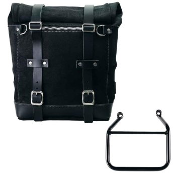 Waxed suede side pannier Scram 22L-30L  + Left Subframe Triumph Speed 400 & Scrambler 400 X