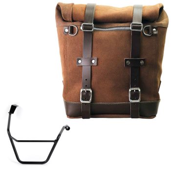 Waxed suede side pannier Scram 22L-30L  + Right Subframe Triumph Street Scrambler 900 (2026 until now)