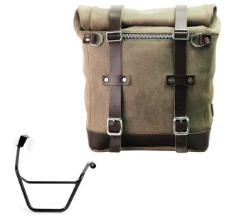 Waxed suede side pannier Scram 22L-30L  + Right Subframe Triumph Street Scrambler 900 (2026 until now)