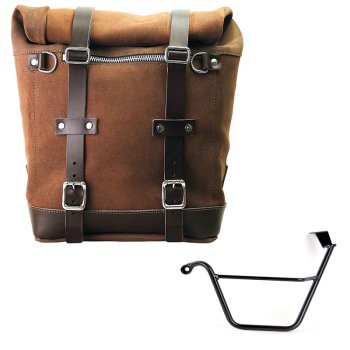 Waxed suede side pannier Scram 22L-30L  + Left Subframe Triumph Street Scrambler 900 (2026 until now)