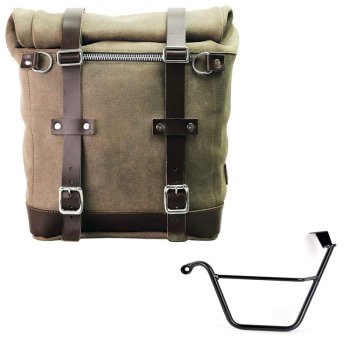 Waxed suede side pannier Scram 22L-30L  + Left Subframe Triumph Street Scrambler 900 (2026 until now)