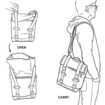 Side Pannier Waxed Suede