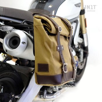 Side pannier Canvas + Ducati Scrambler 1100 subframe