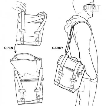 Side Pannier Canvas + Subframe Triumph Scrambler