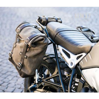 Waxed suede Side Pannier + Double Subframe NineT