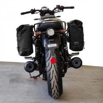Waxed Suede Side Pannier + Right Subframe Guzzi V7.850