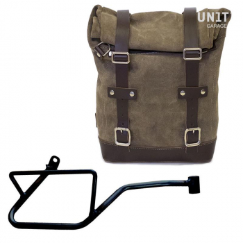 Waxed Suede Side Pannier + Right Subframe Guzzi V7.850