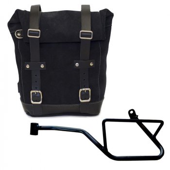 Waxed Suede Side Pannier + Left Subframe Guzzi V7.850