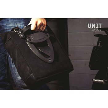 Waxed Suede Side Pannier + Subframe Guzzi V7 DX
