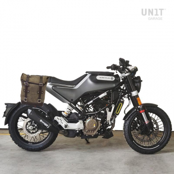 Waxed Suede Side Pannier + Right Subframe husqvarna 401 (2020 until now)