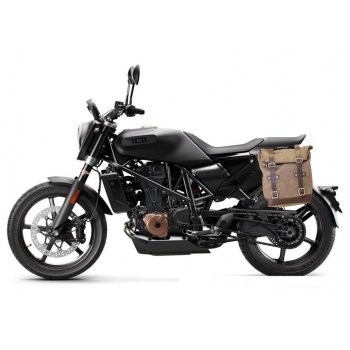 Waxed Suede Side Pannier + Subframe husqvarna svartpilen 701