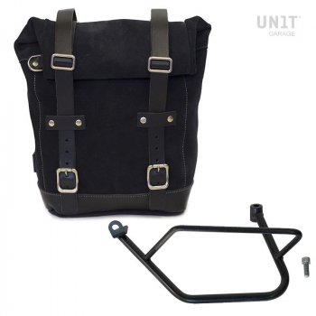 Waxed Suede Side Pannier + Left Subframe Kawasaki Z900RS