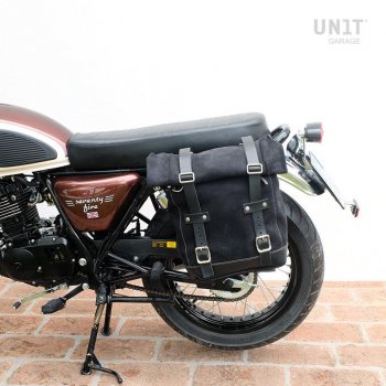 Waxed Suede Side Pannier + Left Subframe Mash