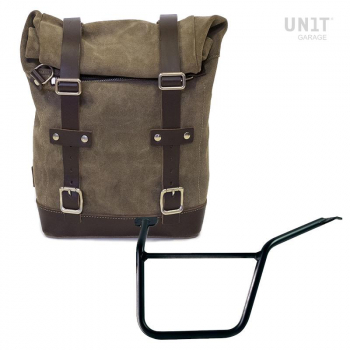Waxed Suede Side Pannier + Left Subframe Pan America 1250