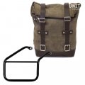 Waxed Suede Side Pannier + Right Subframe Triumph Trident 660