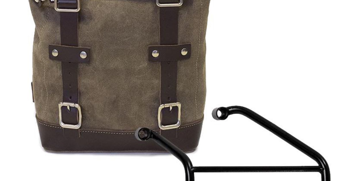 Waxed Suede Side Pannier + Left Subframe Triumph Trident 660