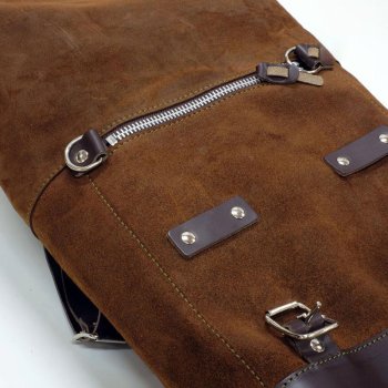 Waxed Suede Side Pannier + Left Subframe Yamaha SX