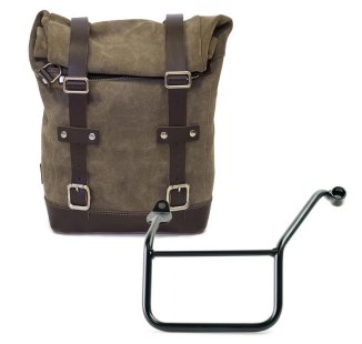 Waxed Suede Side Pannier + Left Subframe Yamaha SX