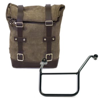 Waxed Suede Side Pannier + Left Subframe Yamaha SX