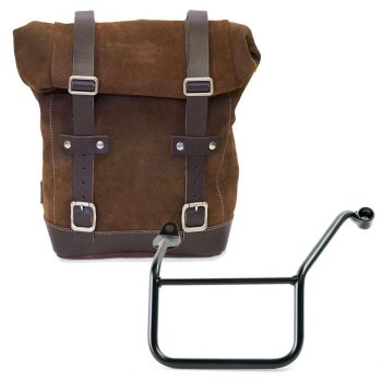 Waxed Suede Side Pannier + Left Subframe Yamaha SX