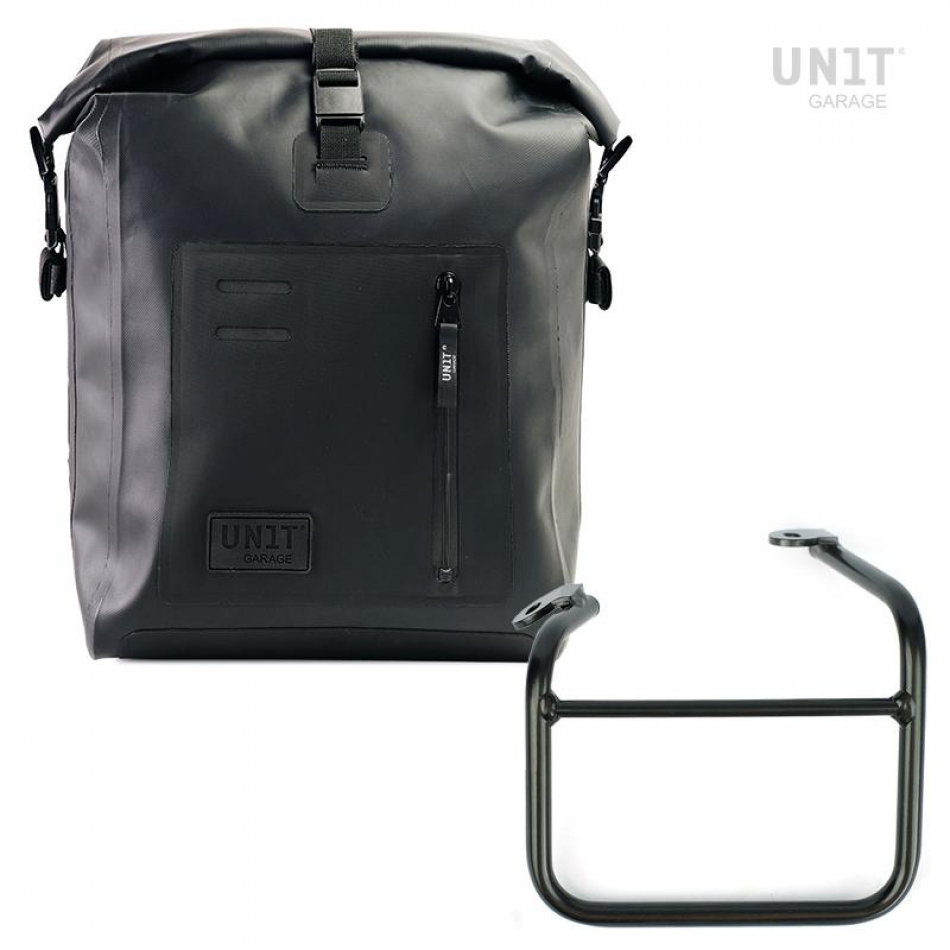 Khali side pannier in TPU + Left frame for Ducati Scrambler 1100 with double exhaust on the right