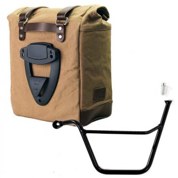 Canvas Side Pannier Scram 22L-30L + Left Subframe Triumph Bonneville T100 (2001-2016)