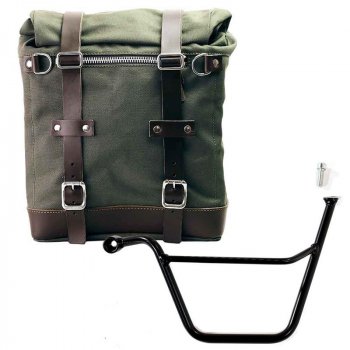 Canvas Side Pannier Scram 22L-30L + Left Subframe Triumph Bonneville T100 (2001-2016)
