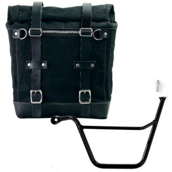 Canvas Side Pannier Scram 22L-30L + Left Subframe Triumph Bonneville T100 (2001-2016)