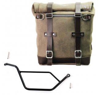 Waxed suede side pannier Scram 22L-30L + Subframe Bmw R 850R/1100R/1150R