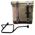 Waxed suede side pannier Scram 22L-30L + Right Subframe Telaio Moto Guzzi V7 Sport (2024 until now)