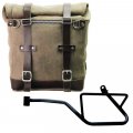 Waxed suede side pannier Scram 22L-30L + Left Subframe Moto Guzzi V7 Sport (2024 until now)