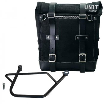 Waxed suede side pannier Scram 22L-30L + Right Subframe Kawasaki Z900RS