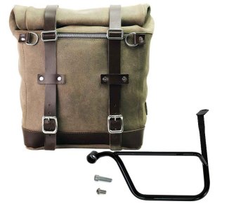 Waxed suede side pannier Scram 22L-30L + Left Subframe Triumph Speed Twin 1200 (2019 until now)