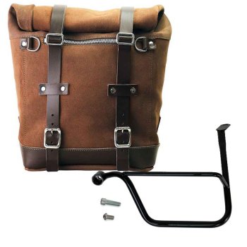 Waxed suede side pannier Scram 22L-30L + Left Subframe Triumph Speed Twin 1200 (2019 until now)
