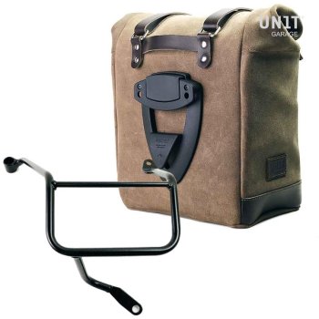 Waxed suede side pannier Scram 22L-30L + Right Subframe Yamaha