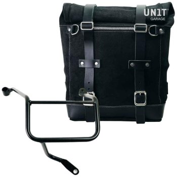Waxed suede side pannier Scram 22L-30L + Right Subframe Yamaha