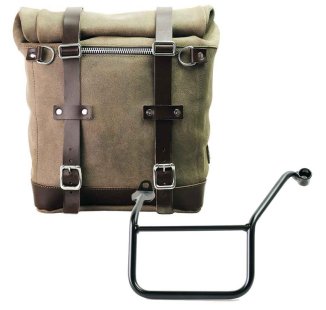 Waxed suede side pannier Scram 22L-30L + Left Subframe Yamaha SX