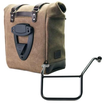 Waxed suede side pannier Scram 22L-30L + Left Subframe Yamaha SX