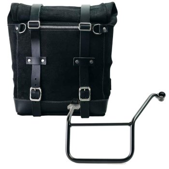 Waxed suede side pannier Scram 22L-30L + Left Subframe Yamaha SX