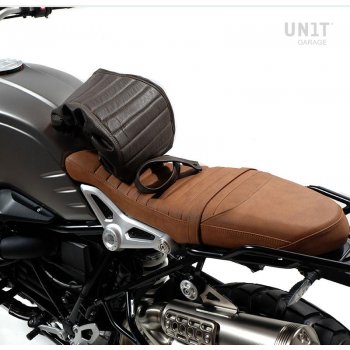 brown leather saddle cover